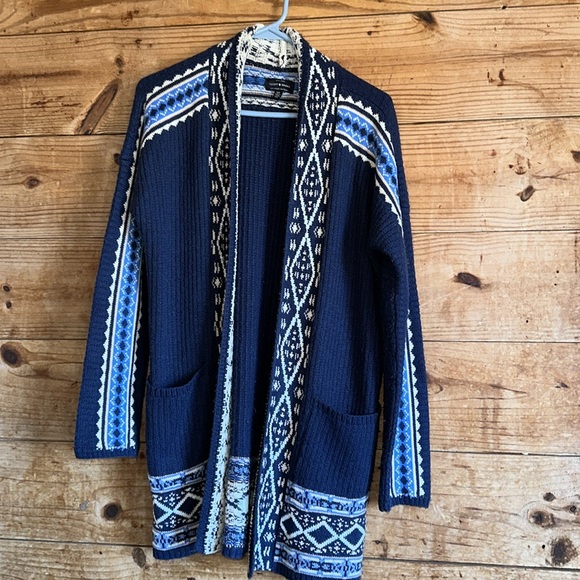 Lucky Brand Sweaters - Lucky Brand Cardigan Sweater Geometric Tribal Pattern